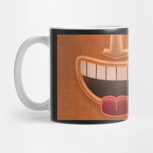 Orange Tiki Smile Mask! (Red Tongue Version) Mug